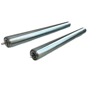 10"BF Length 1.5" Dia Galvanized Steel Conveyor Roller, Axle Diameter 1/4" I Pack of 2 Conveyor Rollers I Replacement Steel Roller for Rollers Conveyor, Roller Stands for Woodworking, Cat/Dog Fence