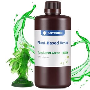 ANYCUBIC 2000g 3D Printer Resin Bundle with Low Odor and Safety, 405nm UV Plant-Based Rapid Resin with High Precision and Quick Curing for LCD 3D Printing (Grey, 1000g 2-Pack)