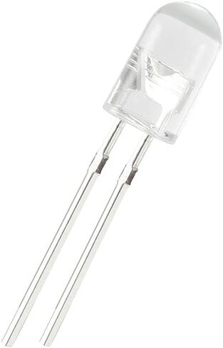 Uxcell 30 قطعة 5 مللي متر 940nm الأشعة تحت الحمراء باعث ديود تيار مستمر 1.5 فولت LED IR باعث ضوء الثنائيات الباعثة للضوء رأس مستدير واضح in Saudi Arabia