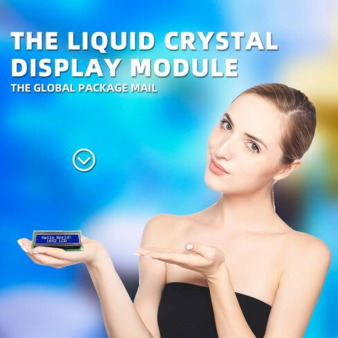 I2C LCD 1602 Display HD44780 محول الواجهة التسلسلية مع IIC/ I2C/ TWI LCD، متوافق مع Arduino R3 Mega 1 قطعة شاشة زرقاء 16 × 2 in Kuwait