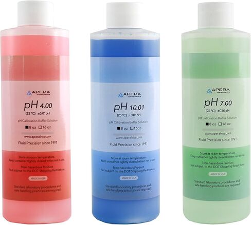 Apera Instruments pH Probe Electrode Sensor Care Maintenance Kit, Including pH 4/7/10 buffers, 3M KCL Soaking Solution, Probe Cleaning Solution, a CalPod Solution Organizer (AI1170) in Saudi Arabia