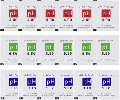 DuvinDD 18 Pack pH Meter Buffer Solution Powder 6.86/4.00/9.18, pH Calibration Solution Packets for Precise PH Meter in Saudi Arabia
