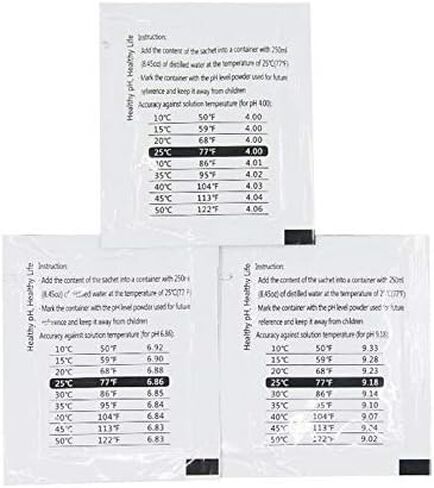 DuvinDD 18 Pack pH Meter Buffer Solution Powder 6.86/4.00/9.18, pH Calibration Solution Packets for Precise PH Meter in Saudi Arabia