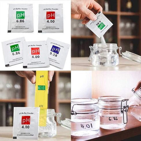 DuvinDD 18 Pack pH Meter Buffer Solution Powder 6.86/4.00/9.18, pH Calibration Solution Packets for Precise PH Meter in Saudi Arabia