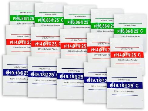 DuvinDD 18 Pack pH Meter Buffer Solution Powder 6.86/4.00/9.18, pH Calibration Solution Packets for Precise PH Meter in Saudi Arabia