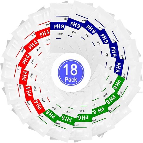 15 عبوة من Nynelly مسحوق محلول عازل لمقياس الأس الهيدروجيني 6.86، 4.01، 9.18 للمعايرة الدقيقة لمقياس الأس الهيدروجيني، محلول مسحوق معايرة الأس الهيدروجيني، حزم مسحوق معايرة اختبار الأس الهيدروجيني in Kuwait