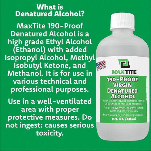 MAXTITE 190-Proof Virgin Denatured Alcohol (4 Gal Total, 16x 32oz bottles) in Kuwait