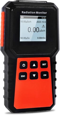جهاز مراقبة الإشعاع، كاشف الإشعاع النووي بعداد جيجر، كاشف الإشعاع لقياس الجرعات مع شاشة LCD للكشف عن الأشعة γ وX وα in Kuwait