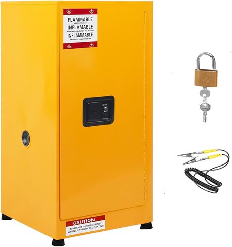 خزانة قابلة للاشتعال مقاس 18 بوصة × 18 بوصة × 35 بوصة، خزانة تخزين خطرة، رف قابل للتعديل، خزانة تخزين قابلة للاشتعال in Kuwait