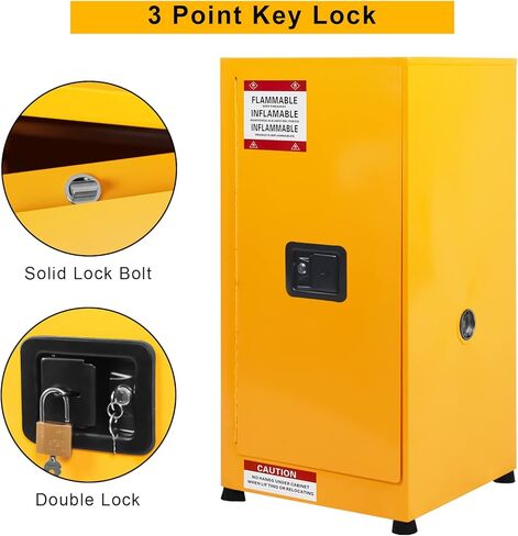 خزانة قابلة للاشتعال مقاس 18 بوصة × 18 بوصة × 35 بوصة، خزانة تخزين خطرة، رف قابل للتعديل، خزانة تخزين قابلة للاشتعال in Kuwait