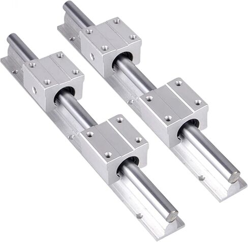 قطعتان من قضيب التوجيه الخطي SBR20-800mm مع 4 قطع من كتلة المحمل SBR20UU، طول التوجيه الخطي المنزلق 31.5 بوصة (800 مم) لقضيب العمود المدعم بالكامل in Saudi Arabia