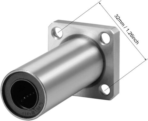 uxcell LMK16UU Square Flange Linear Ball Bearings, 16mm Bore Dia, 28mm OD, 70mm Length(Pack of 2) in Saudi Arabia