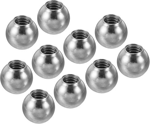 مقبض صواميل الكرة PATIKIL M4x8mm، 10 عبوات من الخيوط الأنثوية 304 من الفولاذ المقاوم للصدأ غطاء لولبي بفتحة عمياء مستديرة لآلات الإضاءة لتزيين المنزل بنفسك، فضي in Kuwait