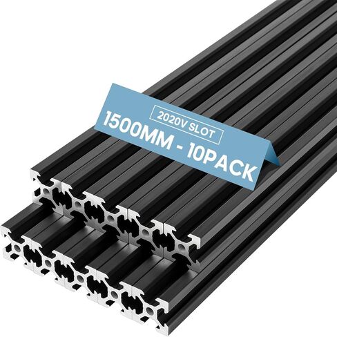 5pcs V Slot 2040 Aluminum Extrusion European Standard 2000mm Length Anodized Linear Rail for 3D Printer Engraving Machine Workbench DIY (Black) in Saudi Arabia