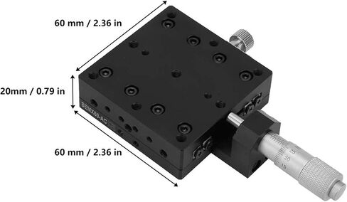X Micrometer Manual Fine-Tuning Cross Roller Precision Linear Stages X Axis Linear Stage Cross Roller Guide Manual Precision Linear Translation Stage Platform 60 * 60mm in Saudi Arabia