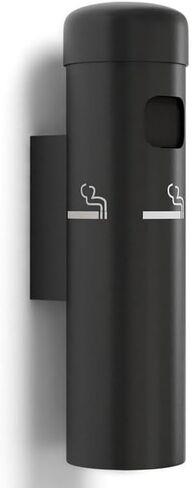 1.75'' Black Wall Mounted Cigarette and Ash Receptacle in Saudi Arabia