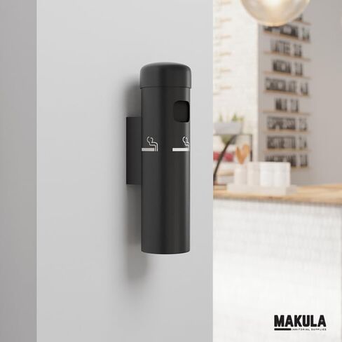 1.75'' Black Wall Mounted Cigarette and Ash Receptacle in Saudi Arabia