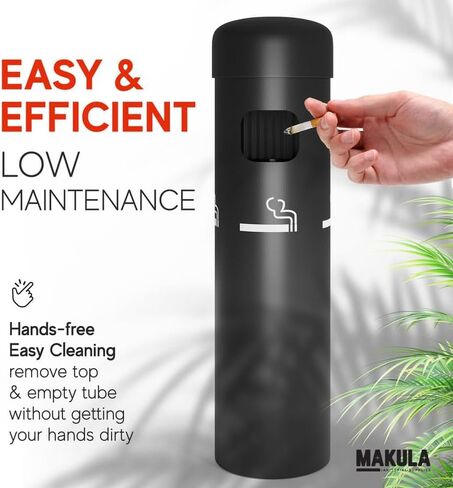 1.75'' Black Wall Mounted Cigarette and Ash Receptacle in Saudi Arabia