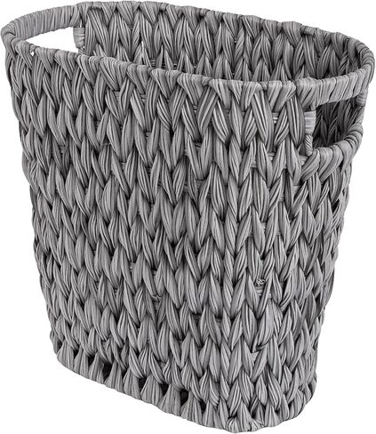 GRANNY SAYS Small Wicker Trash Can, 2 Gallon Bathroom Waste Basket, Small Bathroom Garbage Can, Plastic Trash Basket for Decor, Round Wastebaskets for Office, Bedroom, Cabinet in Kuwait