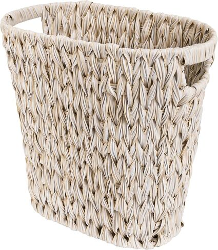 GRANNY SAYS Small Wicker Trash Can, 2 Gallon Bathroom Waste Basket, Small Bathroom Garbage Can, Plastic Trash Basket for Decor, Round Wastebaskets for Office, Bedroom, Cabinet in Kuwait