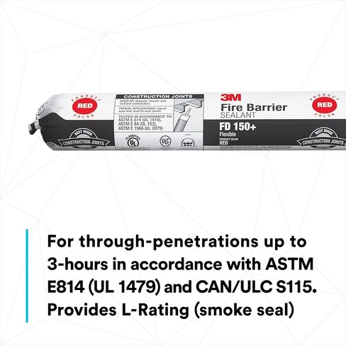3M Fire Barrier Sealant FD 150+، أحمر، خرطوشة 10.1 أونصة سائلة in Saudi Arabia