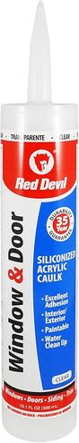 Red Devil 084650 84650 مادة عازلة من الأكريليك السيليكوني للنوافذ والأبواب، 10.1 أونصة، رمادي in Kuwait