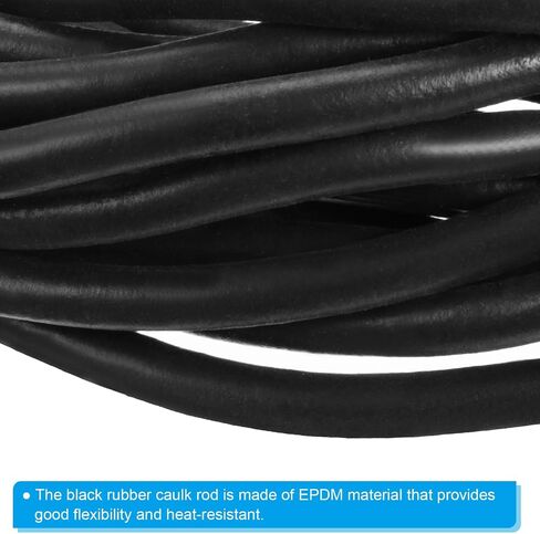 PATIKIL 5/16 Inch x 65.6 Feet Backer Rod, Foam Rope Caulk Crack Joint Filler Roll Seal Weather Strip for Home Construction, Black in Saudi Arabia