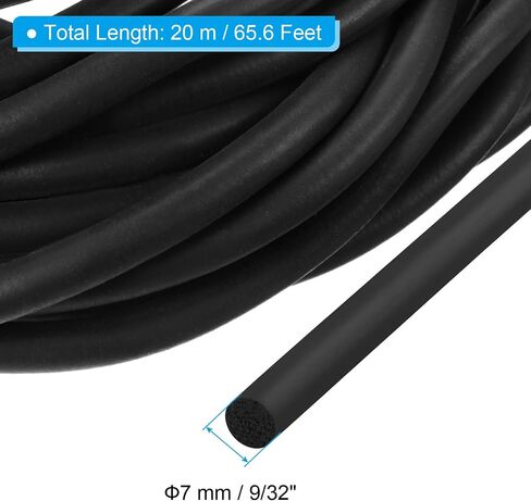 PATIKIL 5/16 Inch x 65.6 Feet Backer Rod, Foam Rope Caulk Crack Joint Filler Roll Seal Weather Strip for Home Construction, Black in Saudi Arabia