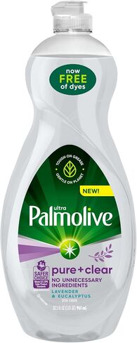 Palmolive Dish Soap, Ultra Pure + Clear Lavender & Eucalyptus, 32.5oz Bottle (Pack of 9) | Household Cleaning Supplies | Dishwashing Liquid, Dish Detergent Liquid & Dishwashing Soap in Saudi Arabia