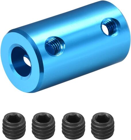DMiotech 1/4-1/4 inch L25XD14 Rigid Coupling Shaft Coupling Joint Connector w Screws Aluminum Alloy Motor Shaft Connector for 3D Printer Blue in Saudi Arabia