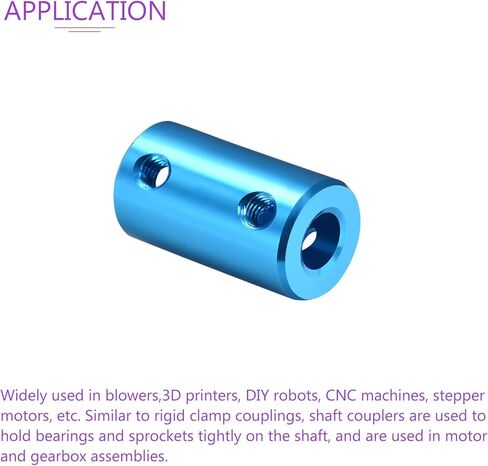 DMiotech 1/4-1/4 inch L25XD14 Rigid Coupling Shaft Coupling Joint Connector w Screws Aluminum Alloy Motor Shaft Connector for 3D Printer Blue in Saudi Arabia