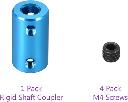 DMiotech 1/4-1/4 inch L25XD14 Rigid Coupling Shaft Coupling Joint Connector w Screws Aluminum Alloy Motor Shaft Connector for 3D Printer Blue in Saudi Arabia