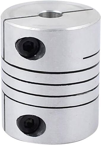 6mm to 8mm Shaft Coupling, D25mm x L30mm Flexible Beam Coupling, Aluminum Alloy Shaft Coupler Joint Connector for 3D Printer, CNC Machine, DIY Encoder AMD Motor Accessories in Saudi Arabia
