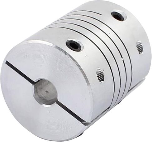 6mm to 8mm Shaft Coupling, D25mm x L30mm Flexible Beam Coupling, Aluminum Alloy Shaft Coupler Joint Connector for 3D Printer, CNC Machine, DIY Encoder AMD Motor Accessories in Saudi Arabia