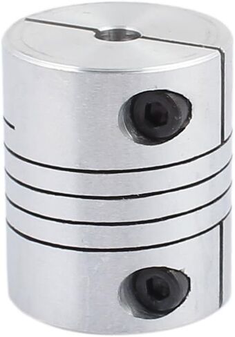 uxcell 8mm to 8mm Shaft Coupling 30mm Length 25mm Diameter Stepper Motor Coupler Aluminum Alloy Joint Connector for 3D Printer CNC Machine DIY Encoder in Kuwait