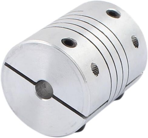 uxcell 8mm to 8mm Shaft Coupling 30mm Length 25mm Diameter Stepper Motor Coupler Aluminum Alloy Joint Connector for 3D Printer CNC Machine DIY Encoder in Kuwait