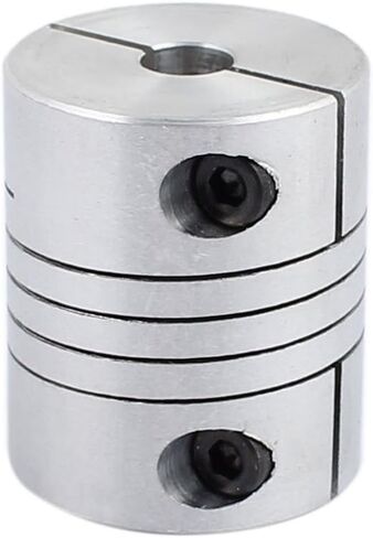 uxcell 8mm to 8mm Shaft Coupling 30mm Length 25mm Diameter Stepper Motor Coupler Aluminum Alloy Joint Connector for 3D Printer CNC Machine DIY Encoder in Kuwait