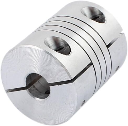 uxcell 8mm to 8mm Shaft Coupling 30mm Length 25mm Diameter Stepper Motor Coupler Aluminum Alloy Joint Connector for 3D Printer CNC Machine DIY Encoder in Kuwait