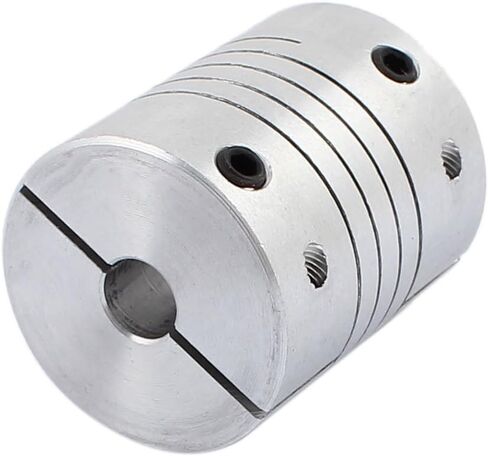 uxcell 8mm to 8mm Shaft Coupling 30mm Length 25mm Diameter Stepper Motor Coupler Aluminum Alloy Joint Connector for 3D Printer CNC Machine DIY Encoder in Kuwait
