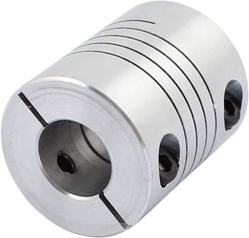 uxcell 8mm to 8mm Shaft Coupling 30mm Length 25mm Diameter Stepper Motor Coupler Aluminum Alloy Joint Connector for 3D Printer CNC Machine DIY Encoder in Kuwait