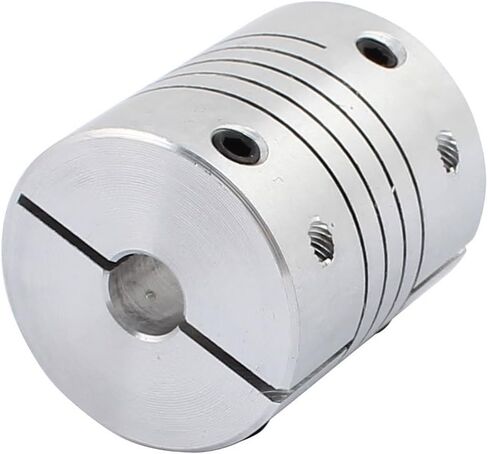 uxcell 8mm to 8mm Shaft Coupling 30mm Length 25mm Diameter Stepper Motor Coupler Aluminum Alloy Joint Connector for 3D Printer CNC Machine DIY Encoder in Kuwait