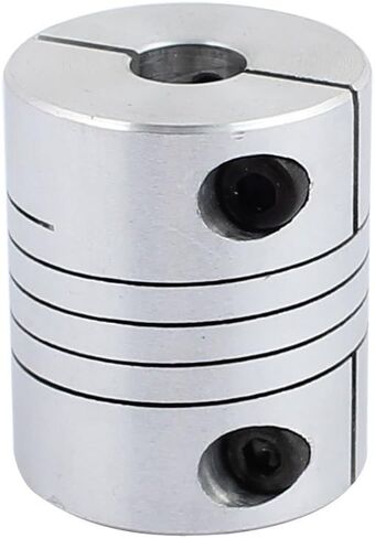 uxcell 8mm to 8mm Shaft Coupling 30mm Length 25mm Diameter Stepper Motor Coupler Aluminum Alloy Joint Connector for 3D Printer CNC Machine DIY Encoder in Kuwait