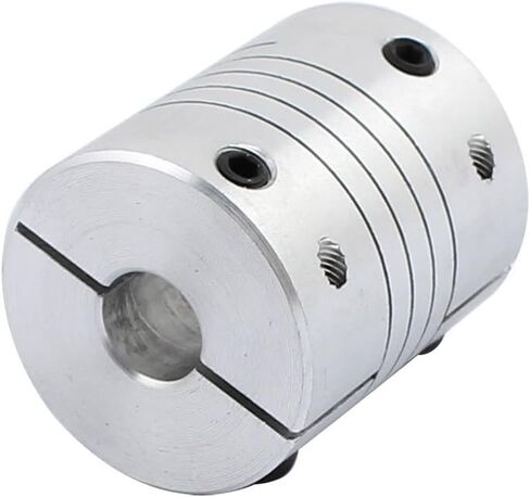 uxcell 8mm to 8mm Shaft Coupling 30mm Length 25mm Diameter Stepper Motor Coupler Aluminum Alloy Joint Connector for 3D Printer CNC Machine DIY Encoder in Kuwait