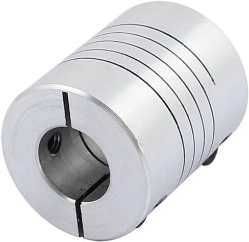 uxcell 8mm to 8mm Shaft Coupling 30mm Length 25mm Diameter Stepper Motor Coupler Aluminum Alloy Joint Connector for 3D Printer CNC Machine DIY Encoder in Kuwait