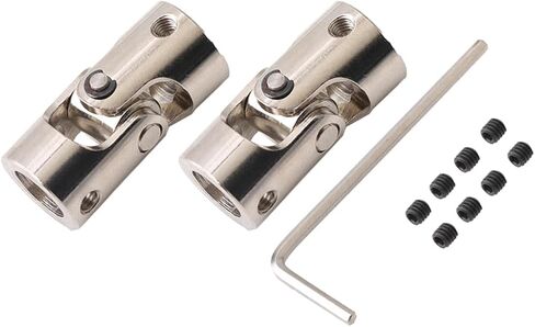 2Pcs Universal Motor Joint Shaft Coupling with Screws (Joint Shaft Coupling, 8mm to 10mm) in Saudi Arabia
