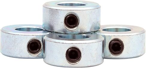 FKG 1/2" Bore Zinc Plated Shaft Collars Solid Steel Set Screws, Set of 4 in Kuwait