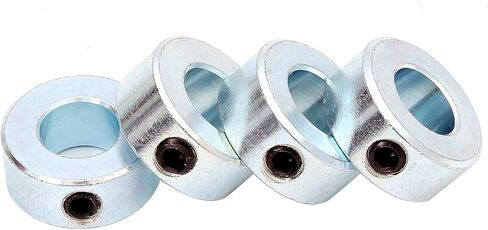 FKG 1/2" Bore Zinc Plated Shaft Collars Solid Steel Set Screws, Set of 4 in Kuwait
