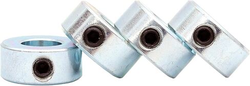 FKG 1/2" Bore Zinc Plated Shaft Collars Solid Steel Set Screws, Set of 4 in Kuwait