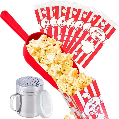 مغرفة الفشار الأحمر من كوزينيوم، 16 أونصة، أكياس نعرات وفشار in Kuwait