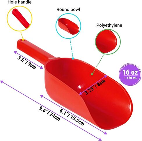 مغرفة الفشار الأحمر من كوزينيوم، 16 أونصة، أكياس نعرات وفشار in Kuwait